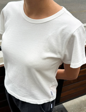 The little boy tee- vintage white by Le Bon Shoppe