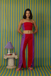 Purple on Red Pant by Fenáreta