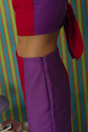 Purple on Red Pant by Fenáreta