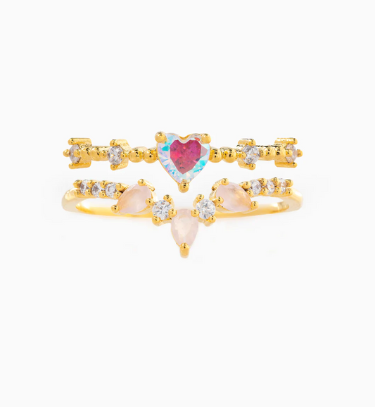 One Sweet Love Ring Set by Girls Crew